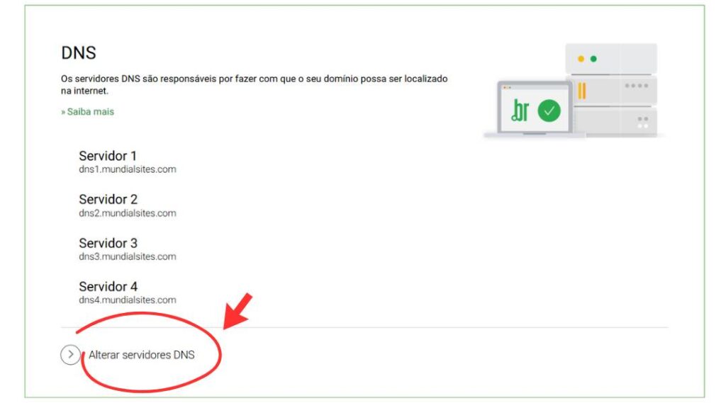 Como criar um site: Alterar DNS Registro BR